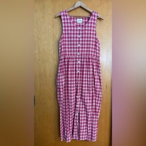 Susan Bristol Red Plaid Pinafore Dress